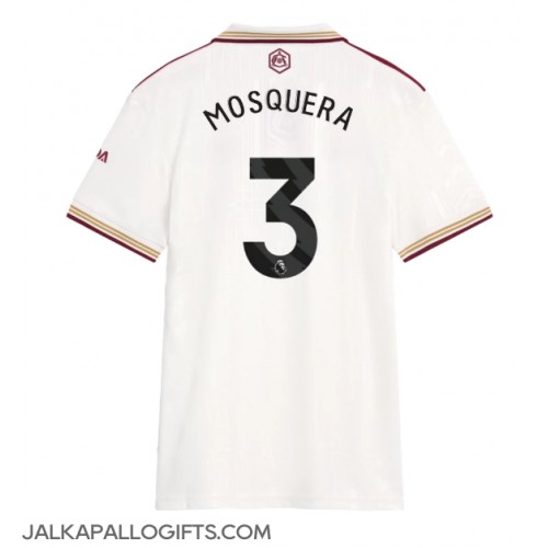 Arsenal Cristhian Mosquera #3 Kolmaspaita Naiset 2025-26 Lyhythihainen